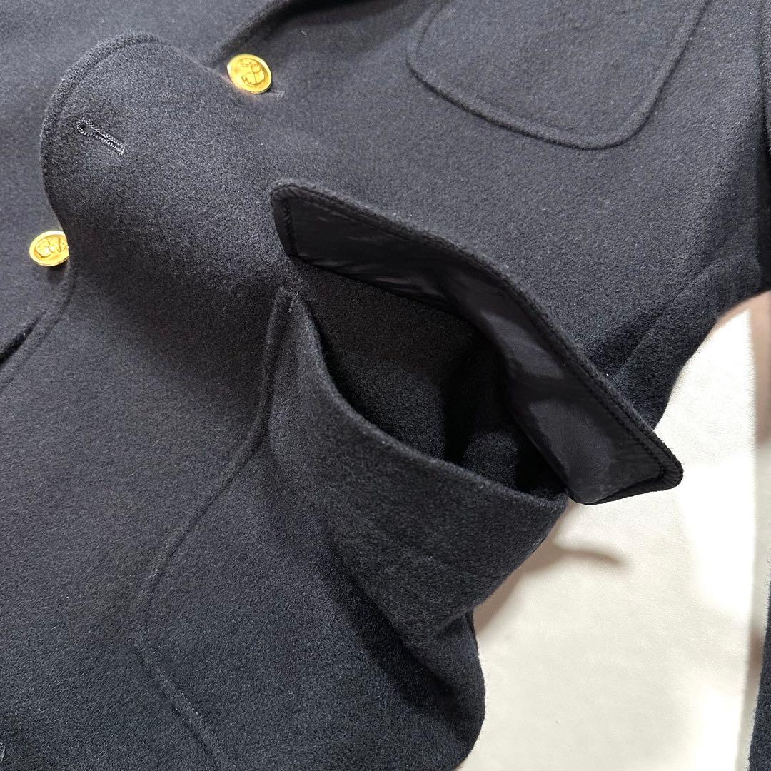 百名品◎BEAMS＋ コンバットウール 3つボタン 紺ブレザー コーデュラ S