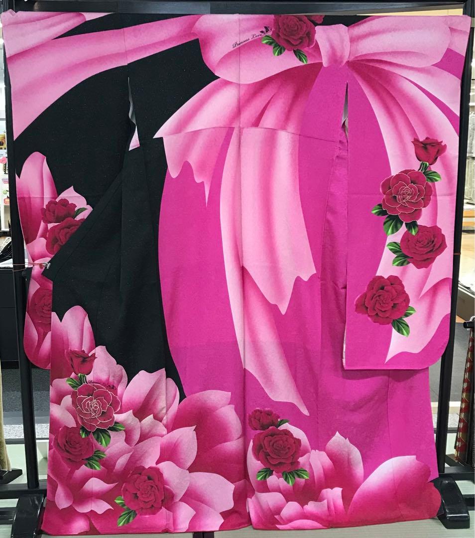 ★少々難あり★正絹 振袖 仕立て上がり リメイク