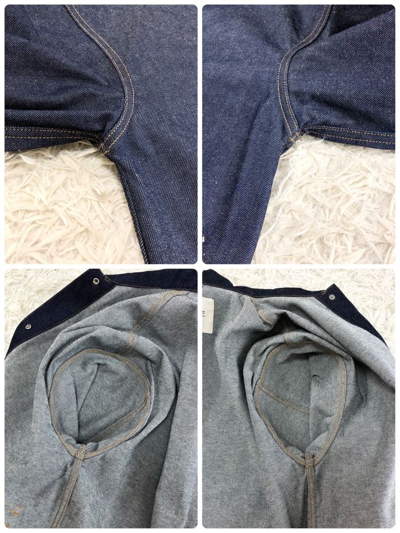 【未使用級】 L'ESSAGE デニム カバーオール インディゴ フリー