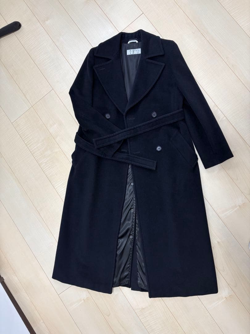 Max Maraブラック ロングコート