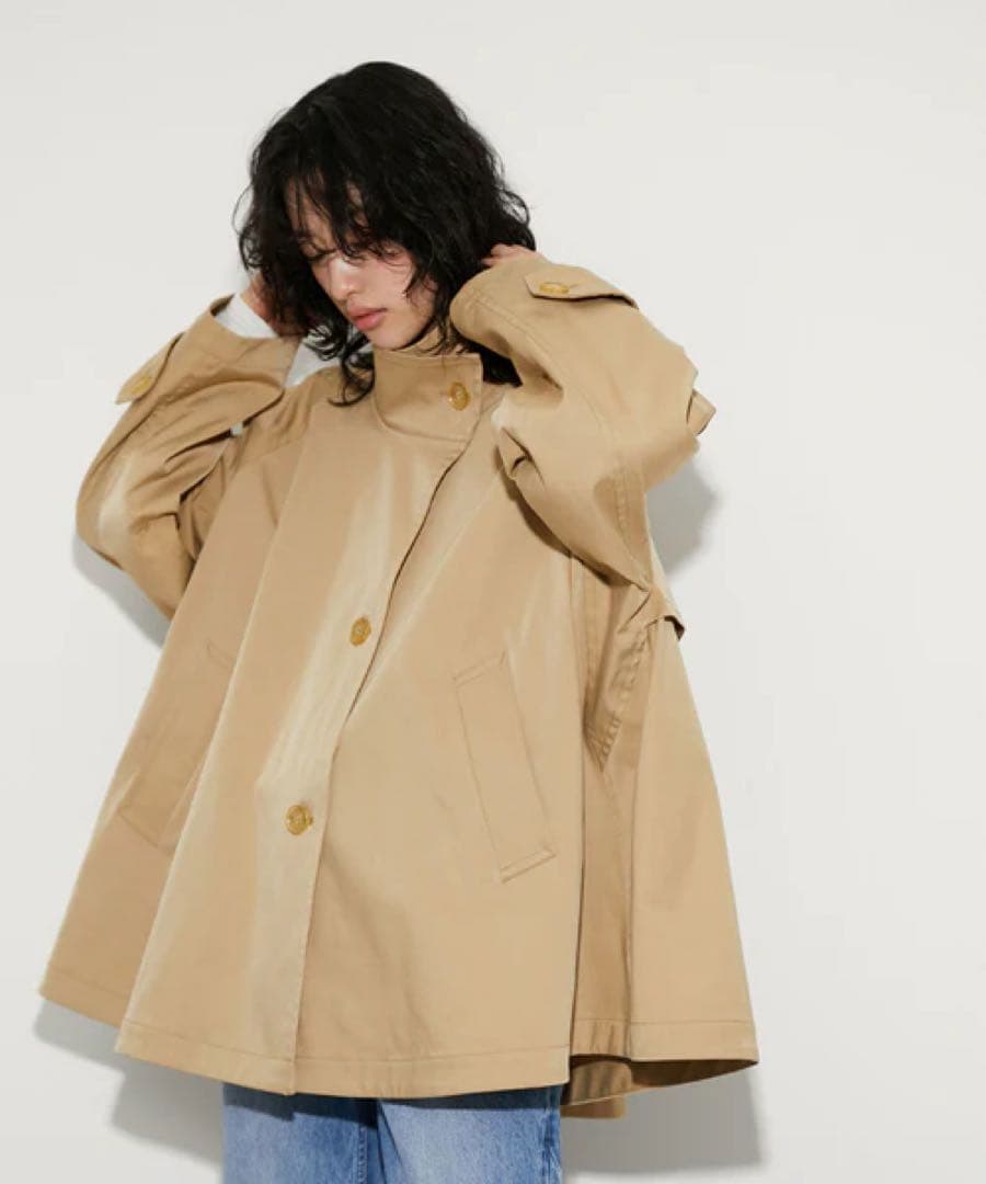 ADAM ET ROPÉ FEMME フレアーミドルトレンチコート