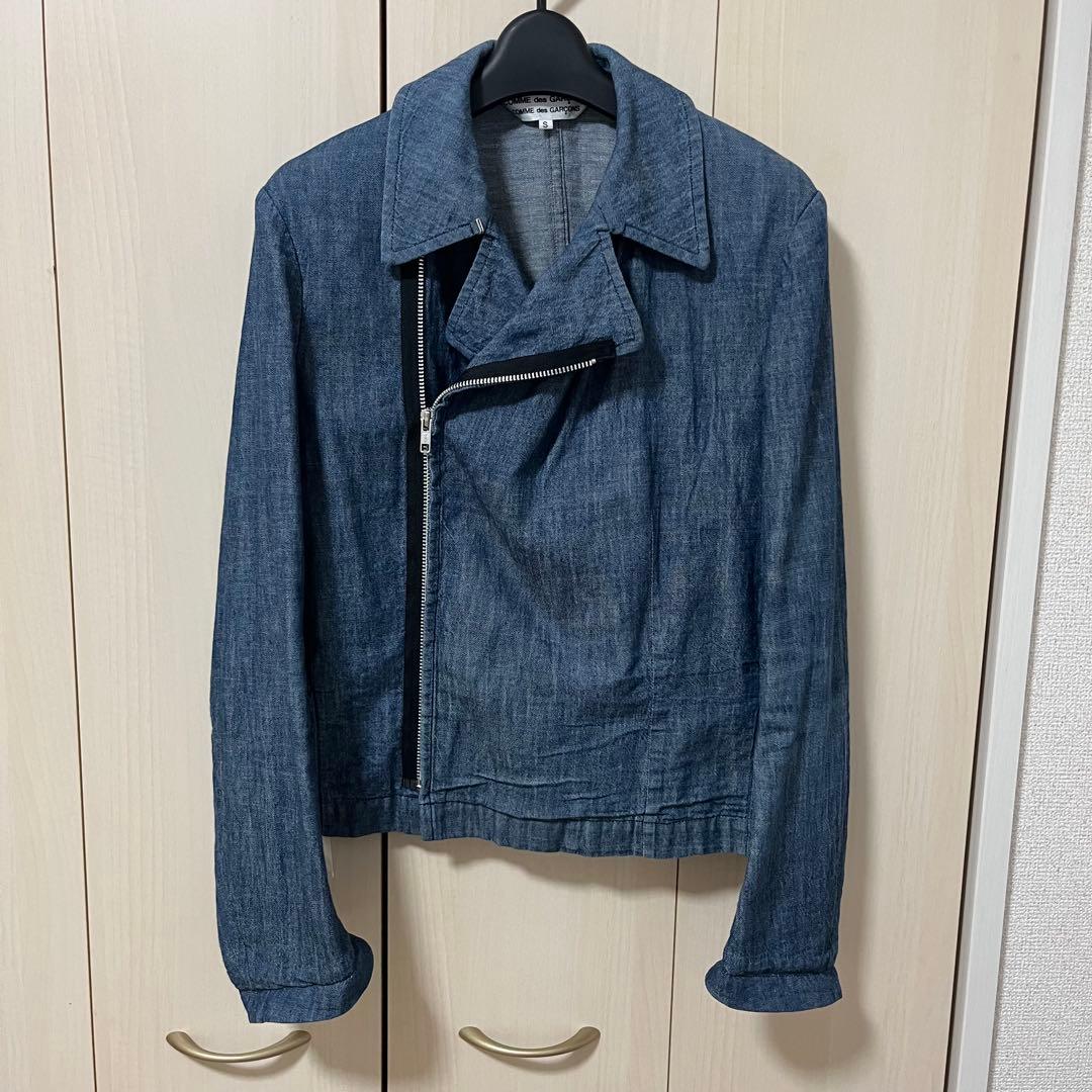 COMME des GARCONS デニムライダースジャケット