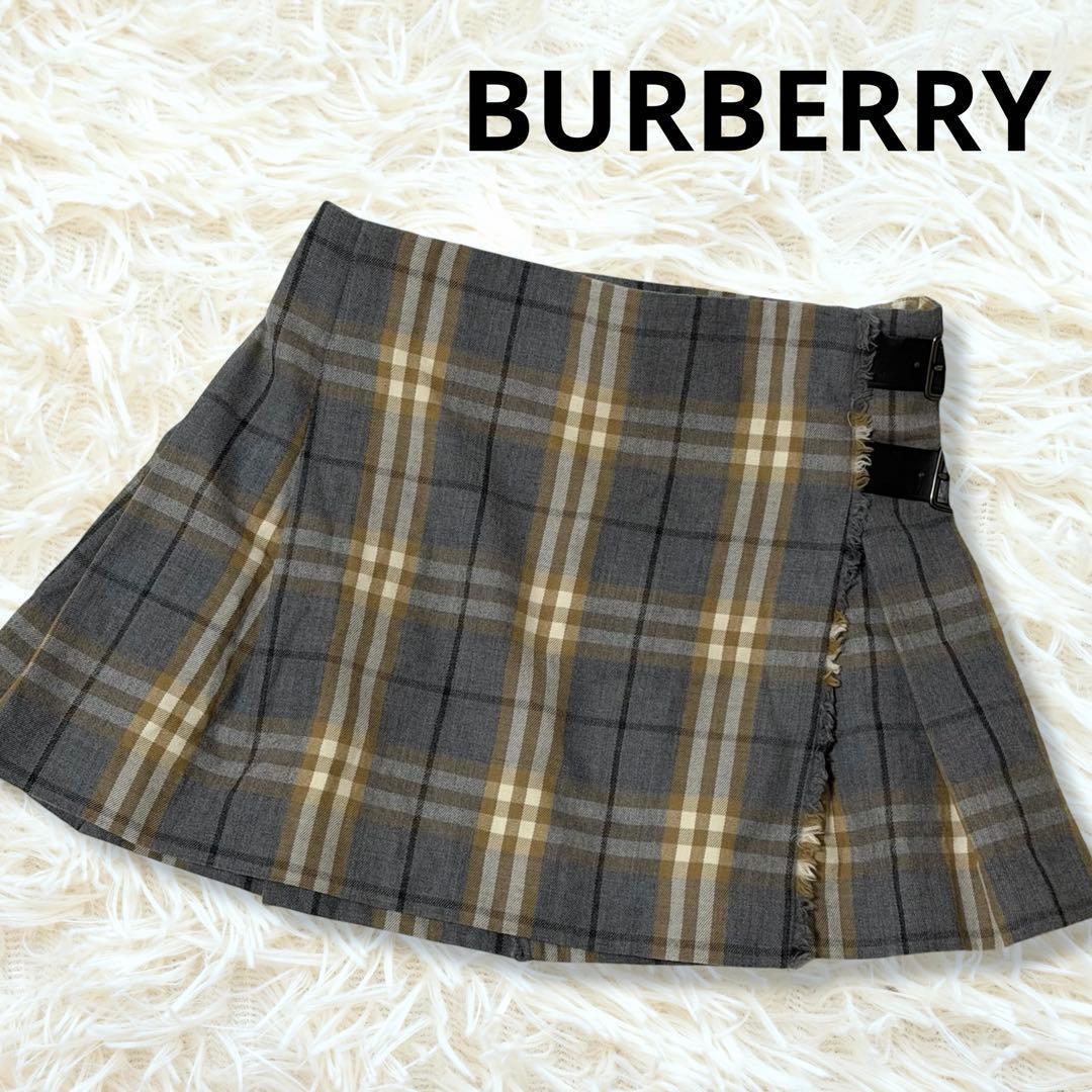 近代モデル BURBERRY LONDON バーバリー キルトスカート ミニスカ