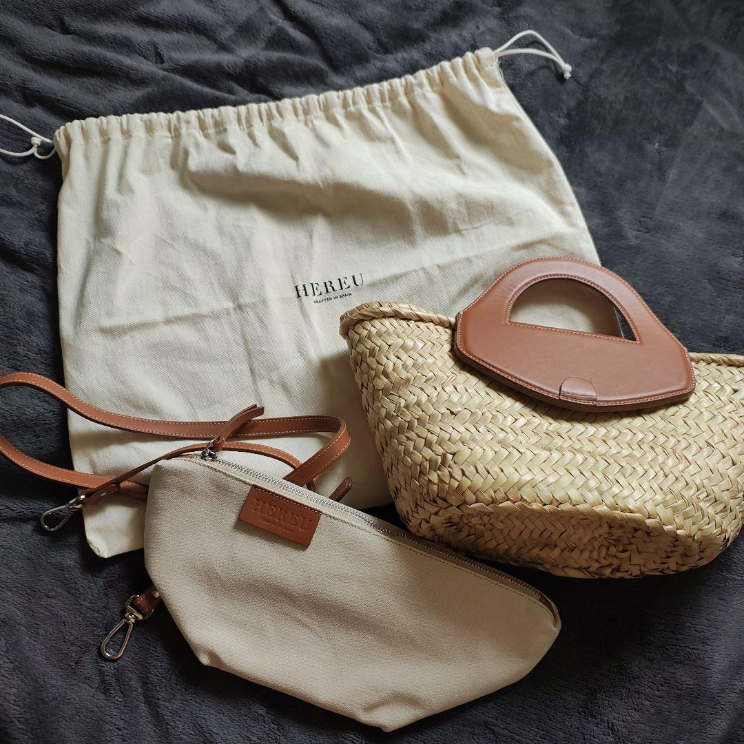 HERFU ハンドル付き2wayかごバッグ