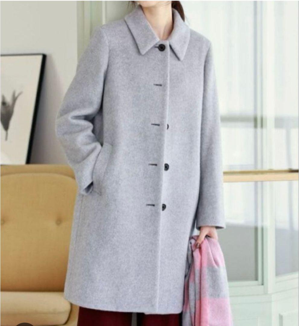 マッキントッシュ フィロソフィー　ウールステンカラーコート　グレー　サイズ38