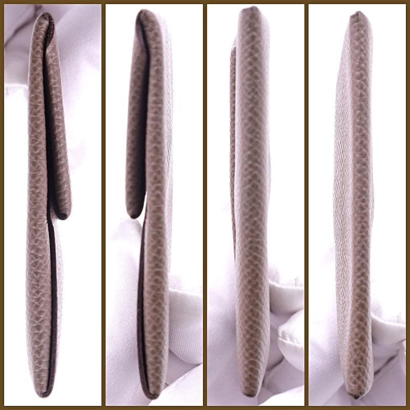 エルメス バスティア ケース レザー U刻印 グレージュ