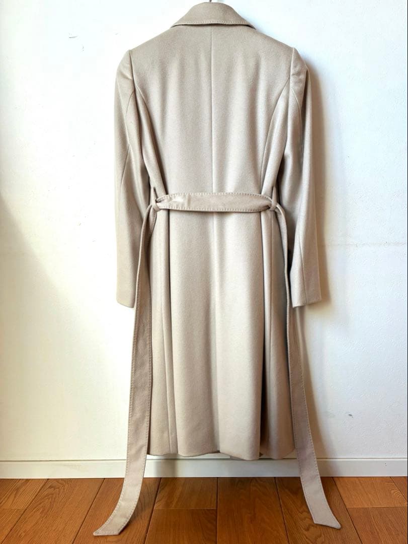 コモサデモード　カシミヤ　ベージュ ロングコート ベルト付き