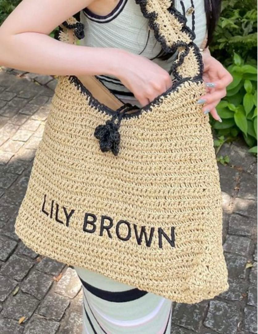 【LILY BROWN×MARY QUANT】ペーパー ラウンド フリル バッグ