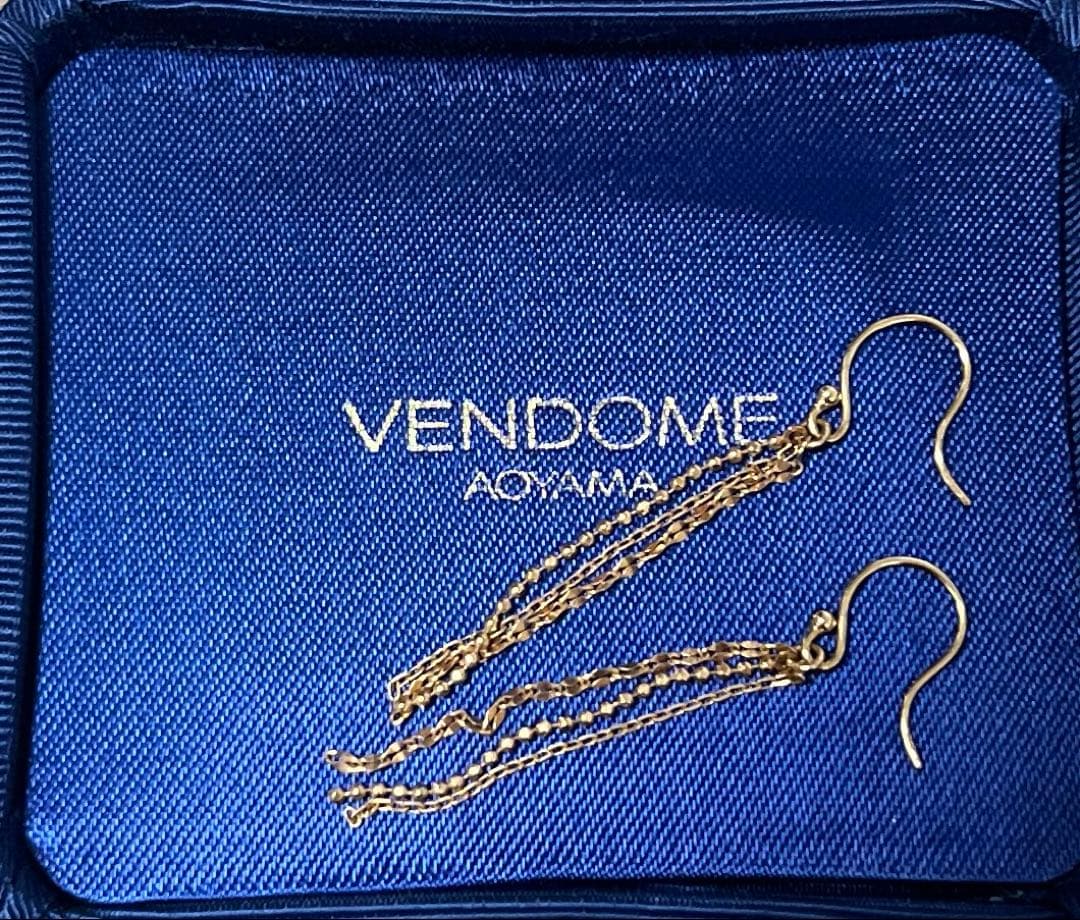 ヴァンドームベーシックチェーンピアス　K18