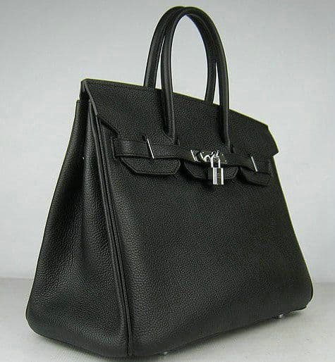 H 黒 レザー トゴ バッグ バーキンデザイン