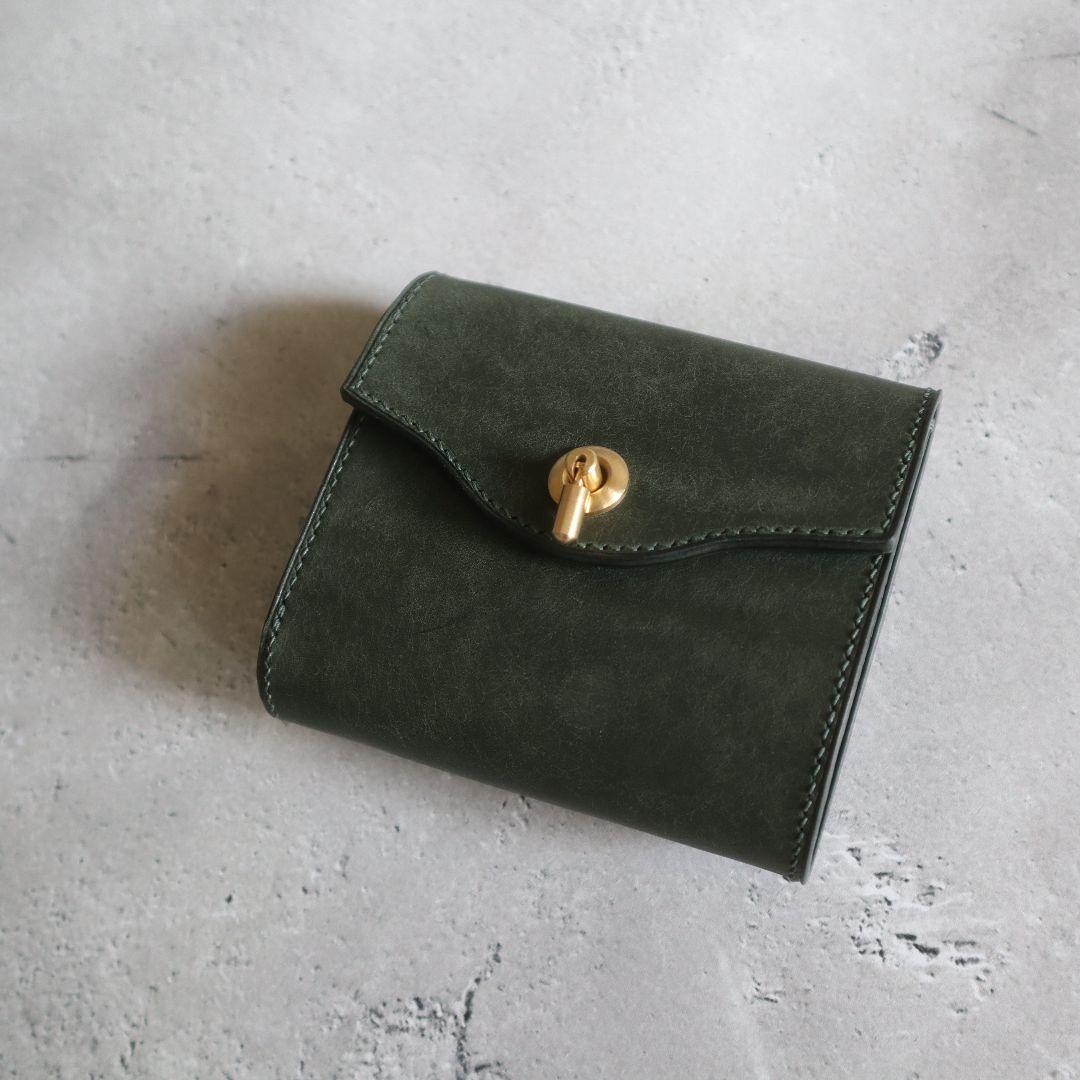 【蒙古夕ソメソ】オコシ金具の三つ折り財布　通常 Alloro
